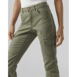 Vero ModaJean slim taille moyenne vert foncé en coton