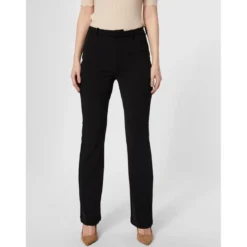 Vero ModaPantalon Flared Fit Taille moyenne noir Eden