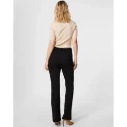 Vero ModaPantalon Flared Fit Taille moyenne noir Eden