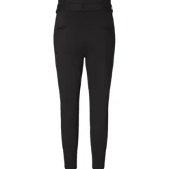 Vero ModaPantalon paperbag Loose Fit Taille haute Pleine longueur noir en viscose