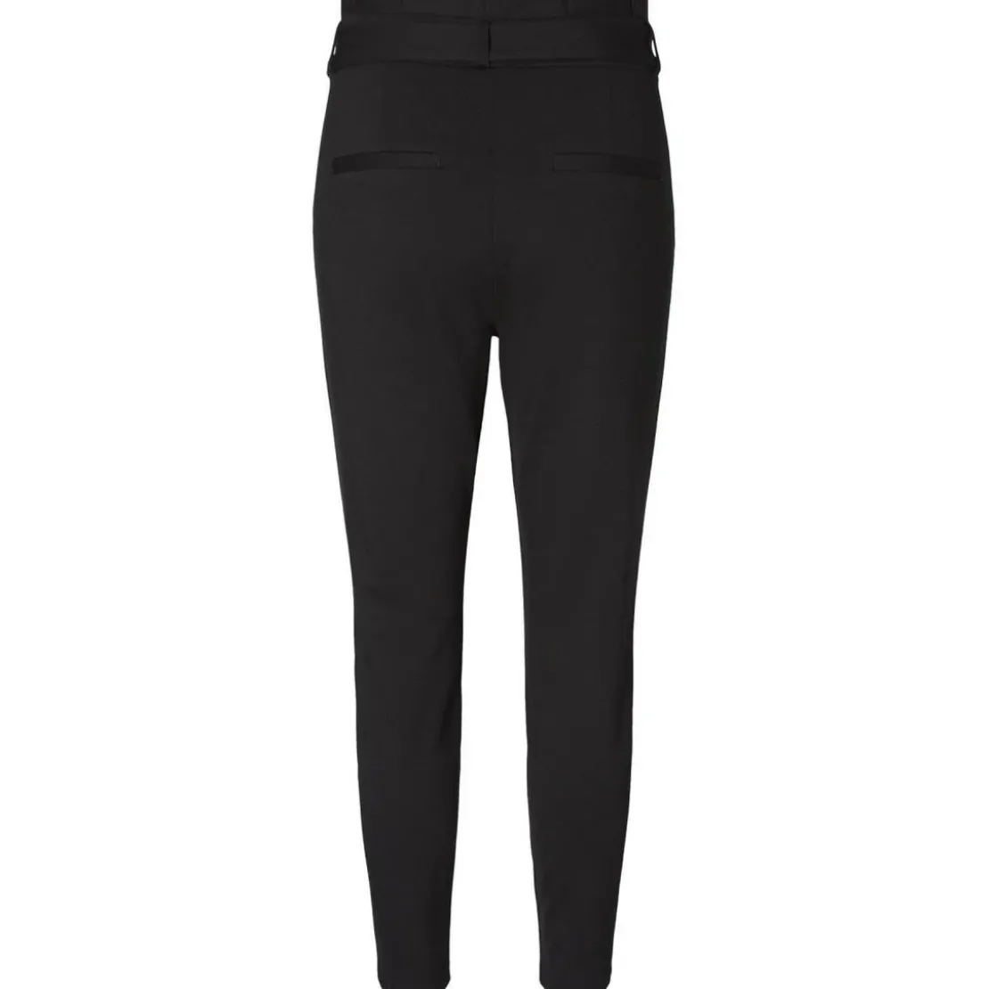 Vero ModaPantalon paperbag Loose Fit Taille haute Pleine longueur noir en viscose