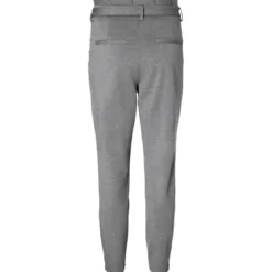 Vero ModaPantalon paperbag Loose Fit Taille haute Pleine longueur gris en viscose