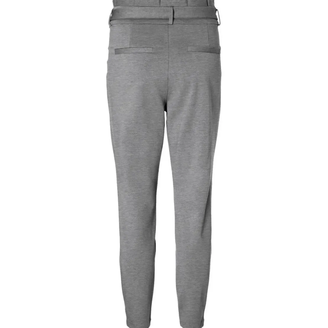Vero ModaPantalon paperbag Loose Fit Taille haute Pleine longueur gris en viscose