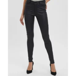 Vero ModaPantalon slim noir en viscose