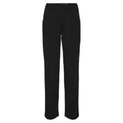 Vero ModaPantalon Straight Fit Taille moyenne noir