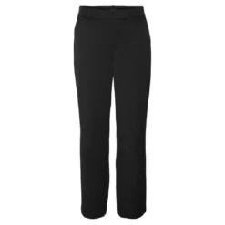 Vero ModaPantalon Straight Fit Taille moyenne Pleine longueur noir Alia