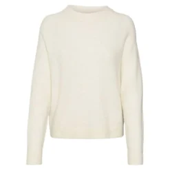 Vero ModaPull col rond manches longues blanc Louise
