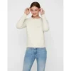 Vero ModaPull en maille Col rond Manches longues beige Ruth