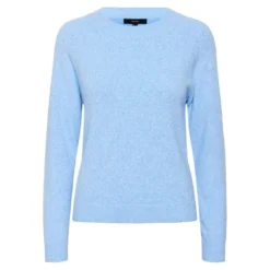 Vero ModaPull en maille Col rond Manches longues bleu Liz
