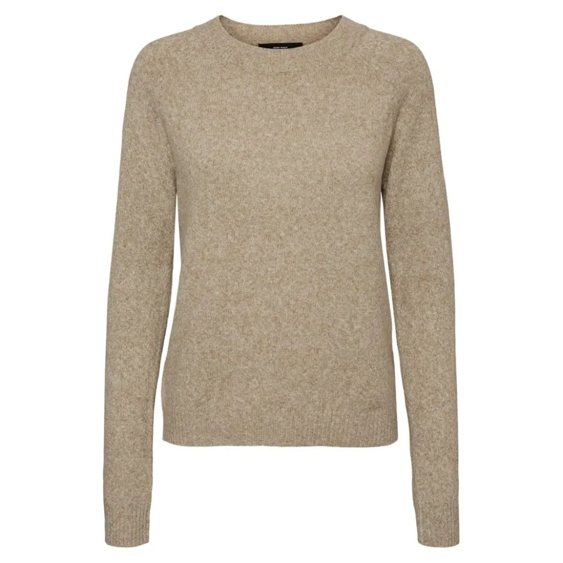 Vero ModaPull en maille Col rond Manches longues marron Sue