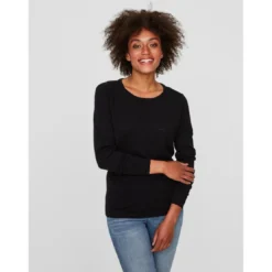 Vero ModaPull en maille Col rond Manches longues noir Luna