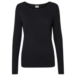Vero ModaPull en maille Col rond Manches longues noir Luna