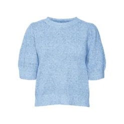 Vero ModaPull en maille Col rond Manches 2/4 bleu