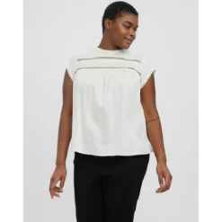 Vero ModaTee-shirt regular fit col carré blanc