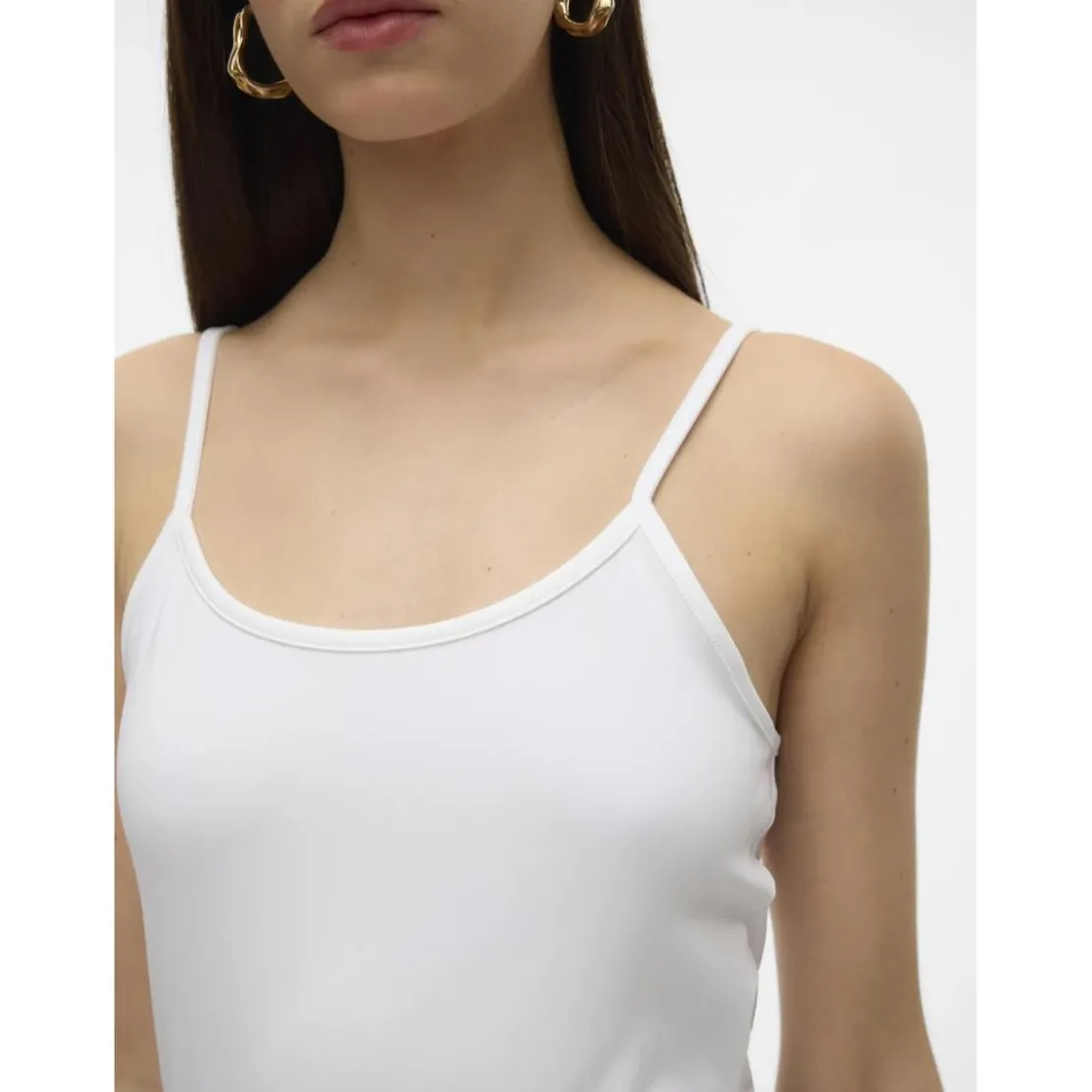 Vero ModaTop col rond manches courtes blanc Opal
