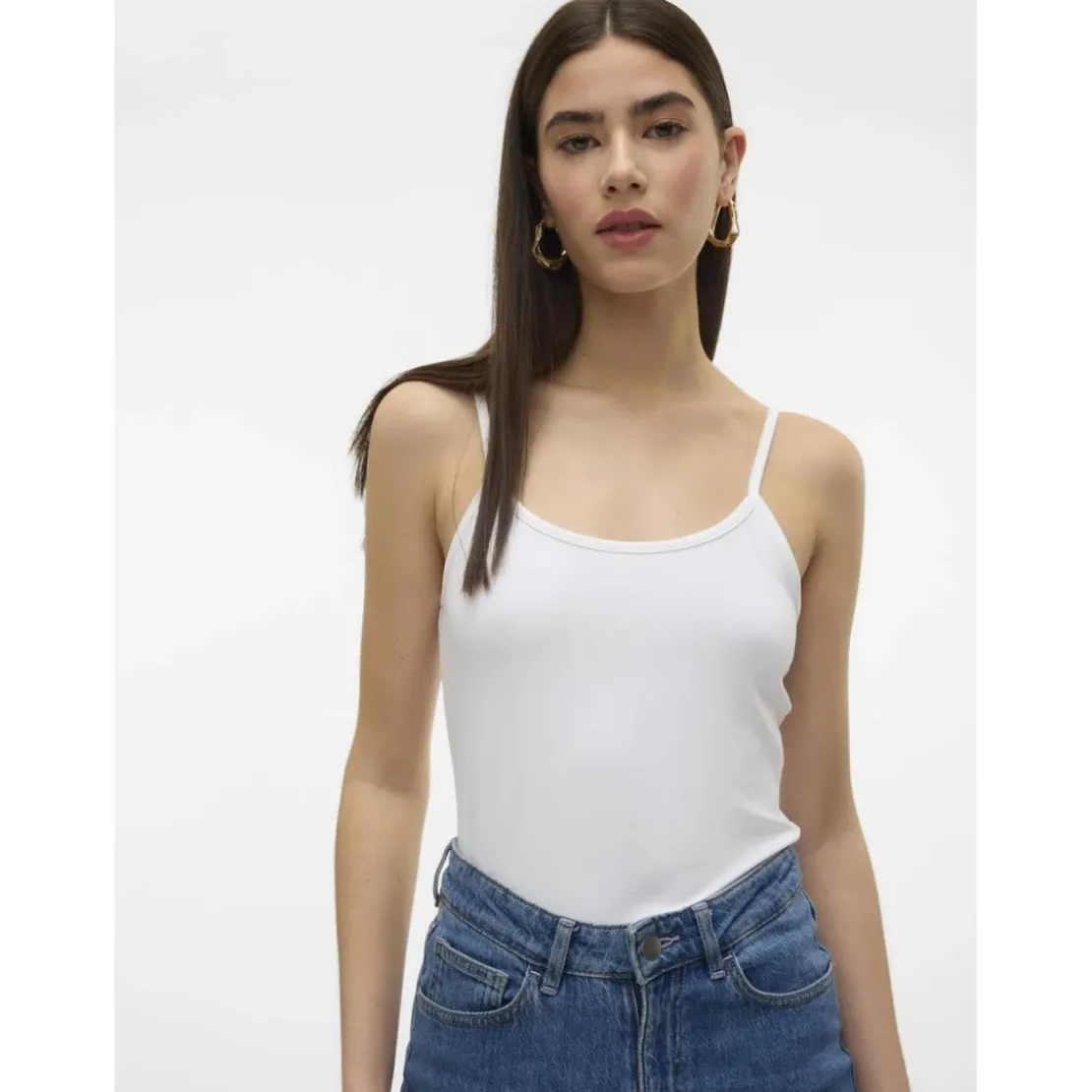Vero ModaTop col rond manches courtes blanc Opal
