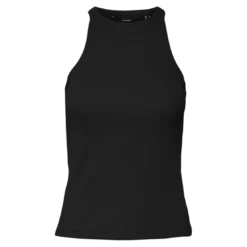 Vero ModaTop col rond sans manches noir en coton bio Tia
