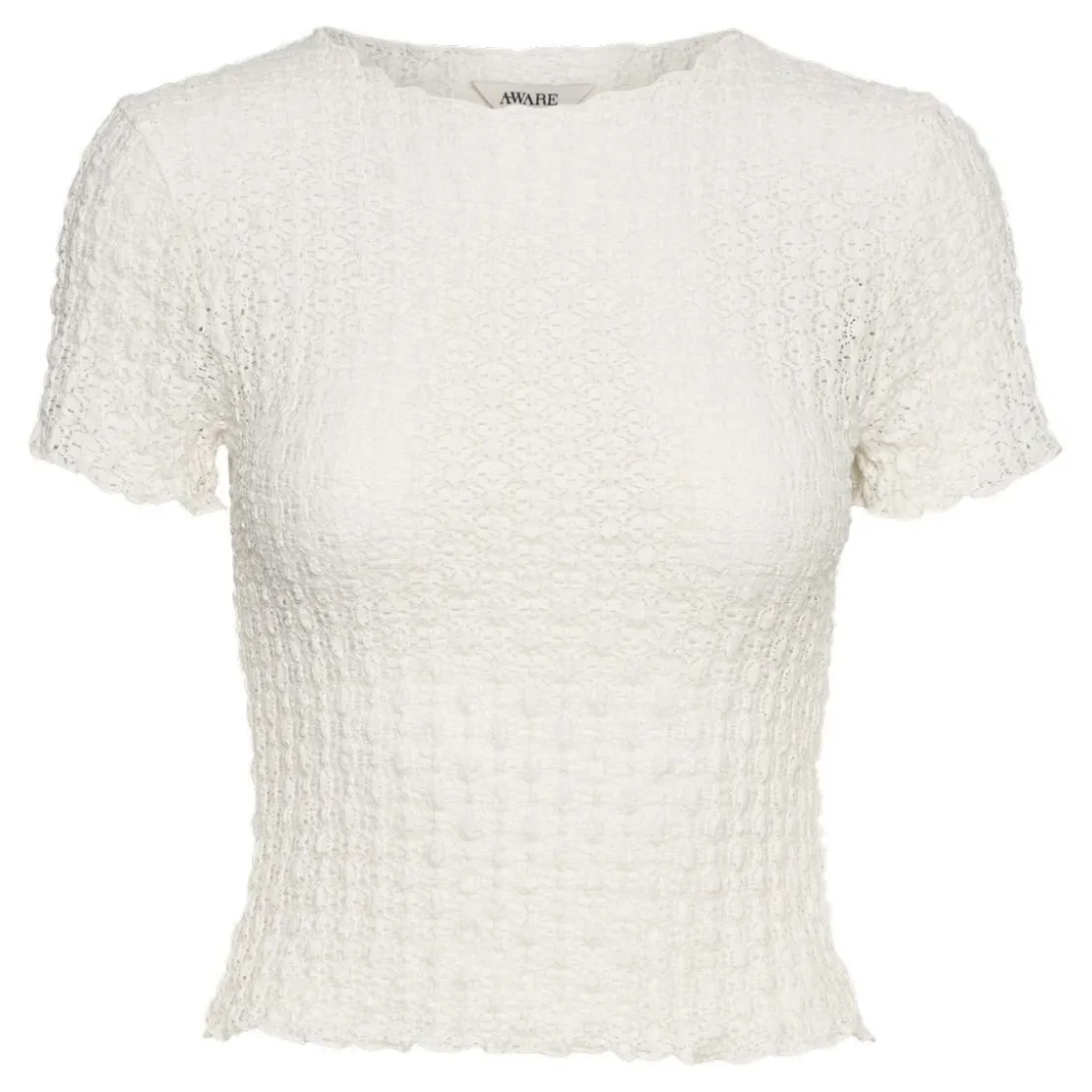 Vero ModaTop manches courtes et col rond en polyester recyclé Shelby blanc Xena