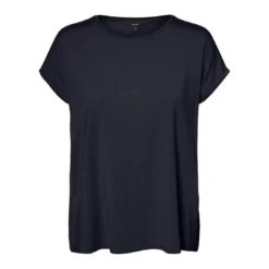 Vero ModaT-shirt Regular Fit Col rond Manches courtes Longueur regular bleu Lina
