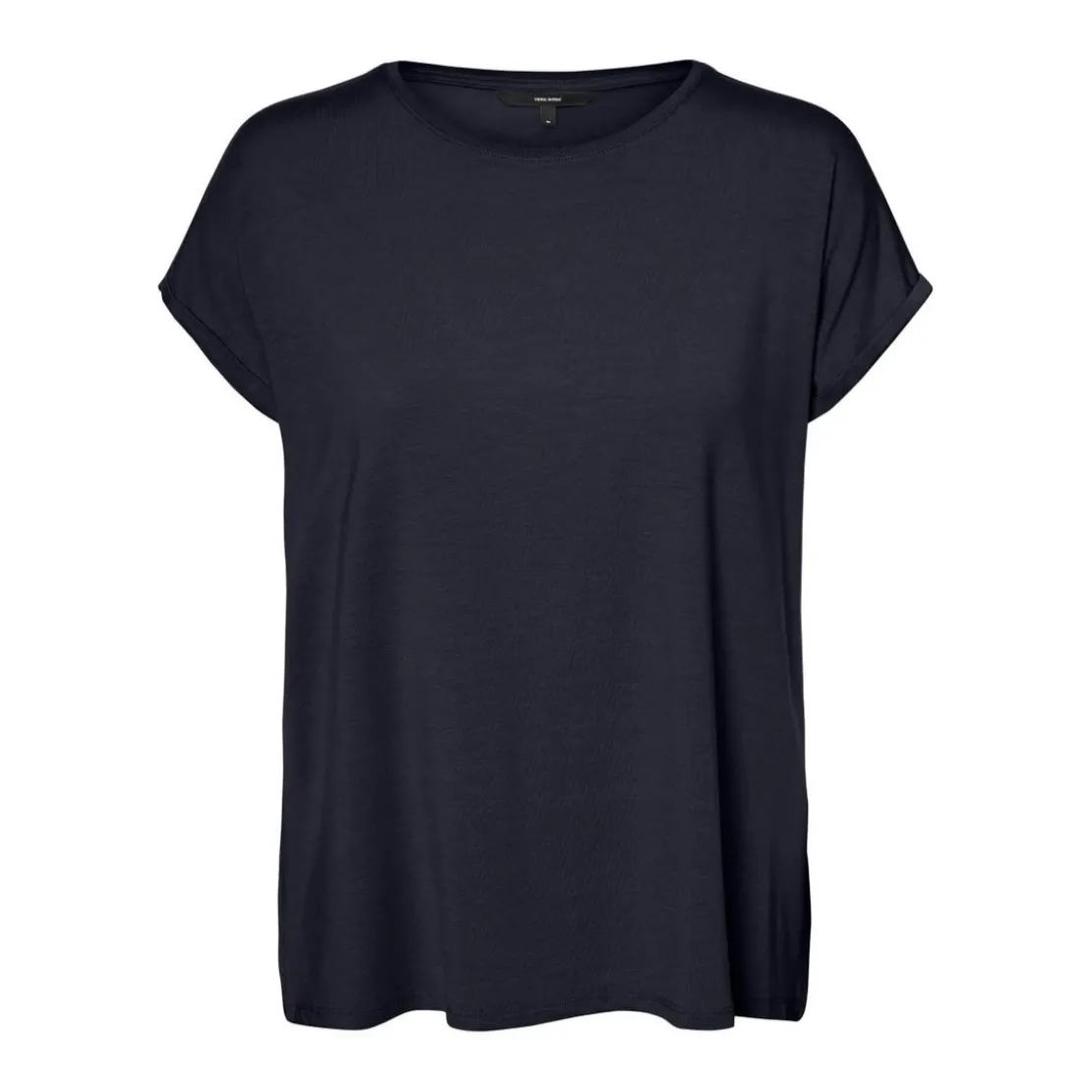 Vero ModaT-shirt Regular Fit Col rond Manches courtes Longueur regular bleu Lina