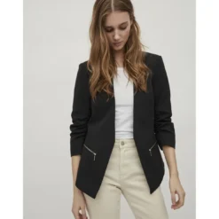 VilaBlazer regular fit col italien noir Meg