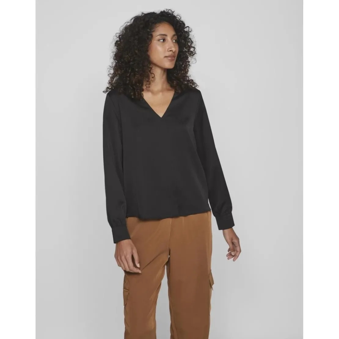 VilaBlouse manches longues noir Louise