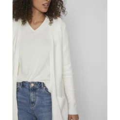 VilaCardigan col fendublanc en viscose