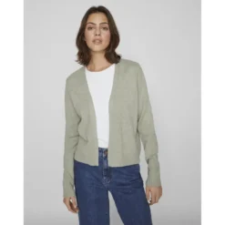 VilaCardigan court à maille en viscose Ril vert Mae