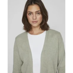 VilaCardigan court à maille en viscose Ril vert Mae