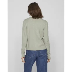 VilaCardigan court à maille en viscose Ril vert Mae