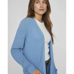 VilaCardigan manches longues en maille Idalo turquoise Alma