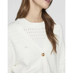 VilaCardigan manches longues en viscose Ril blanc Faye