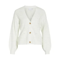 VilaCardigan manches longues en viscose Ril blanc Faye