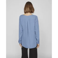 VilaChemise manches longues bleu Ana