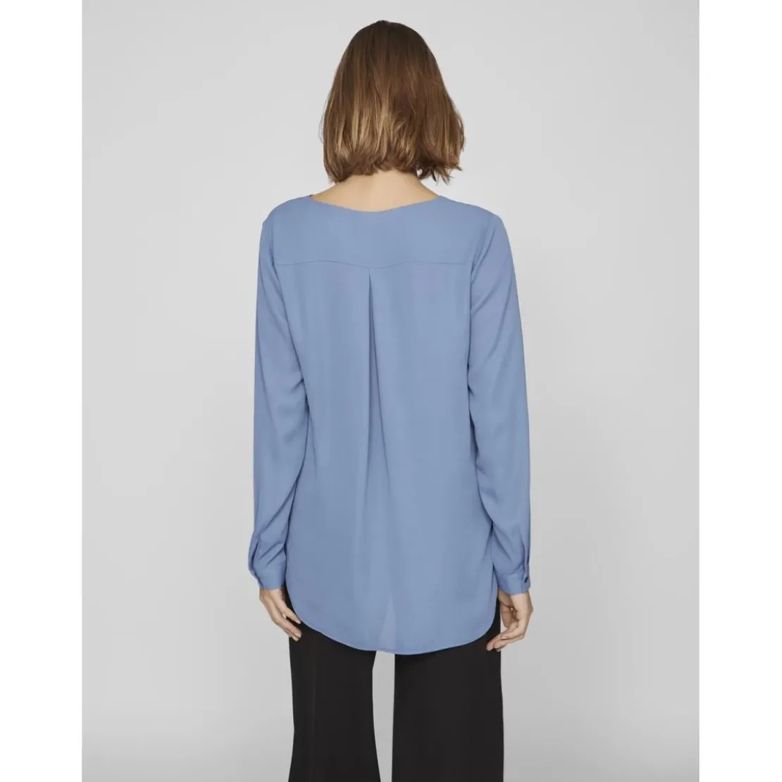 VilaChemise manches longues bleu Ana