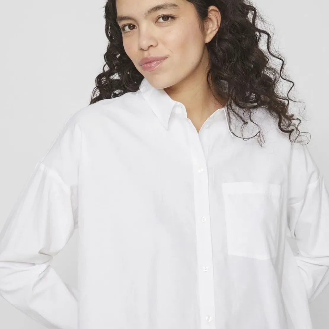 VilaChemise regular fit manches longues blanc Mina