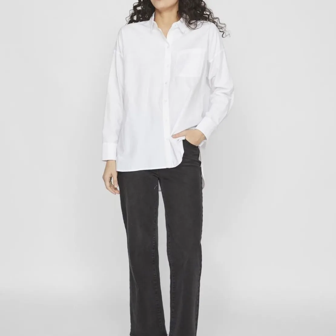 VilaChemise regular fit manches longues blanc Mina