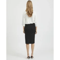 VilaJupe longue en maille taille haute noir