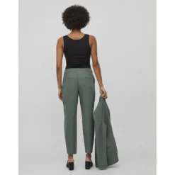 VilaPantalon de tailleur vert foncé