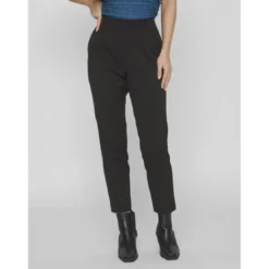 VilaPantalon slim fit noir