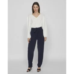 VilaPantalon taille haute Clava bleu Ruby