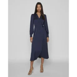 VilaRobe longue bleu foncé Blair