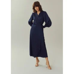 VilaRobe longue bleu foncé Blair