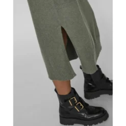 VilaRobe midi manches longues en viscose vert Lou