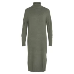 VilaRobe midi manches longues en viscose vert Lou