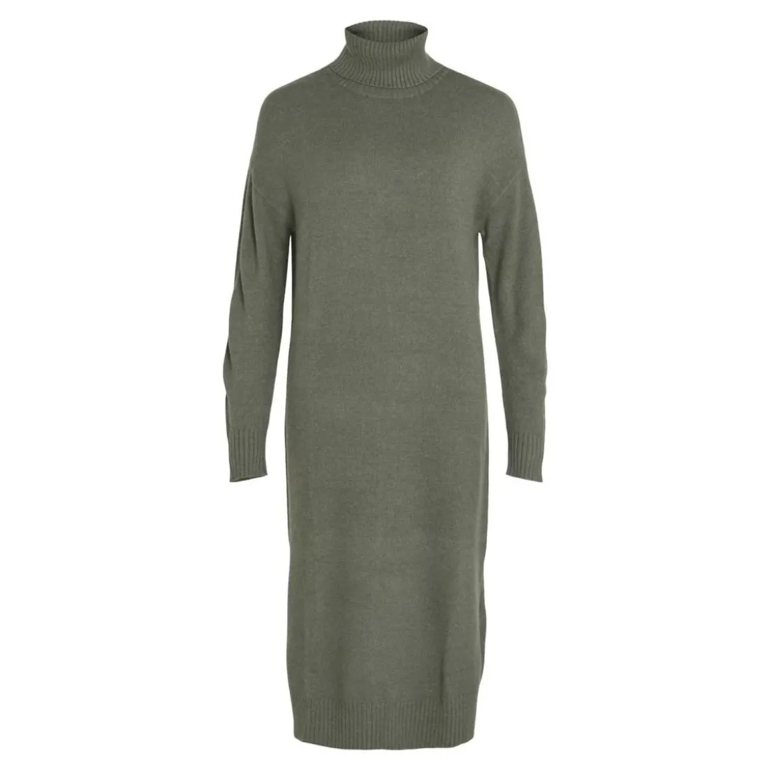 VilaRobe midi manches longues en viscose vert Lou