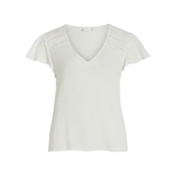 VilaTop manches courtes blanc en viscose Rae