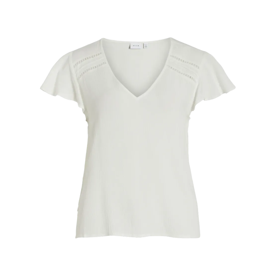 VilaTop manches courtes blanc en viscose Rae