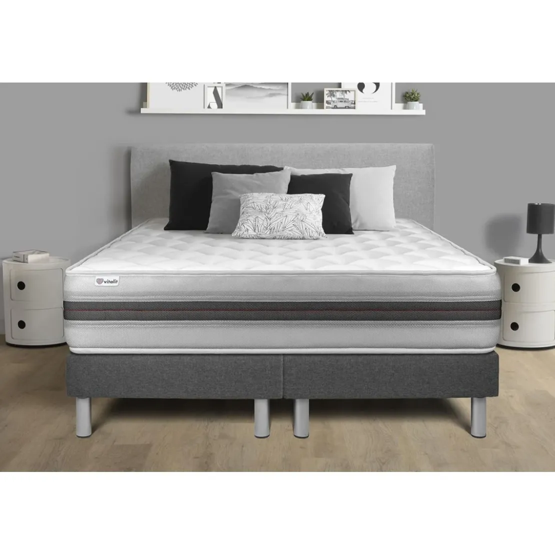 VITALITEnsemble matelas sommiers VITALMEMO BACK Blanc