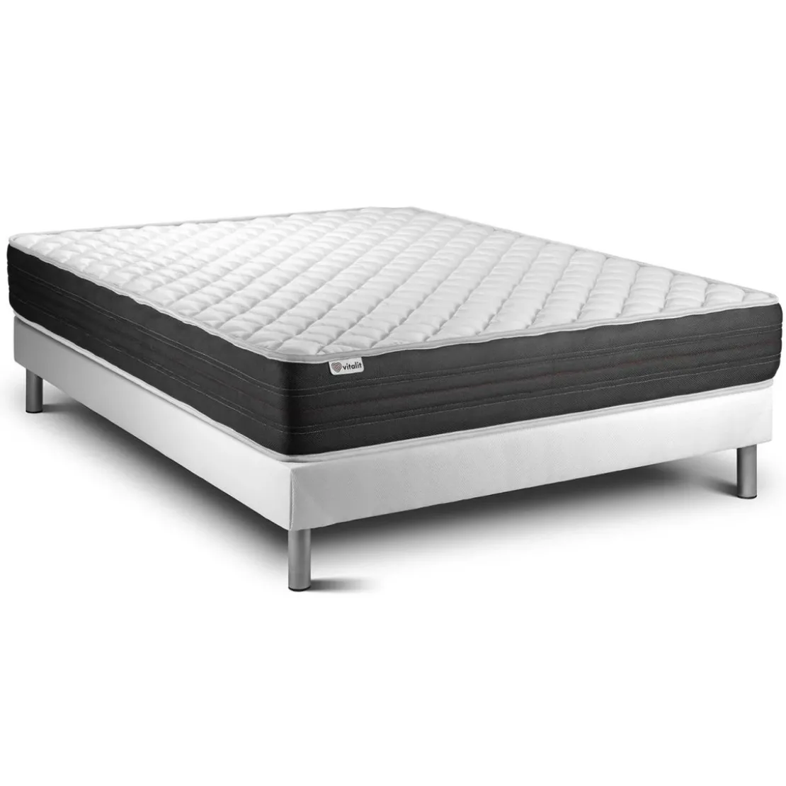 VITALITEnsemble VITALMEMO ONE sommier Kit blanc